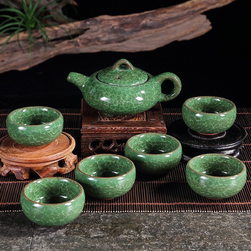 功夫茶具套装整套可养茶壶茶杯陶瓷茶漏整套泡茶器具7件套14.9