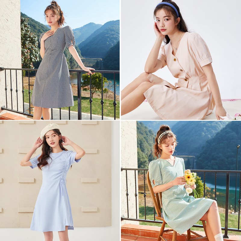 0点开始 领券后 49元【森马官方outlets店】高级感气质黑色复古裙子(3p4Q2rO7xah)//