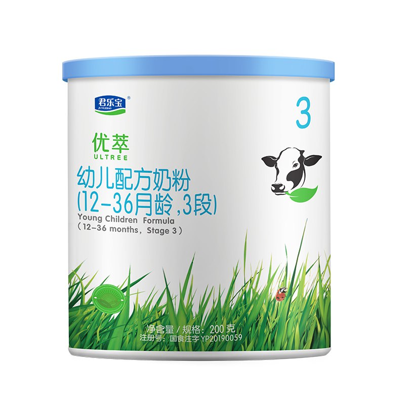 君乐宝（JUNLEBAO有机优萃3段幼儿配方奶粉200g听装 有机生牛乳+乳清蛋白粉（12-36个月幼儿适用）
