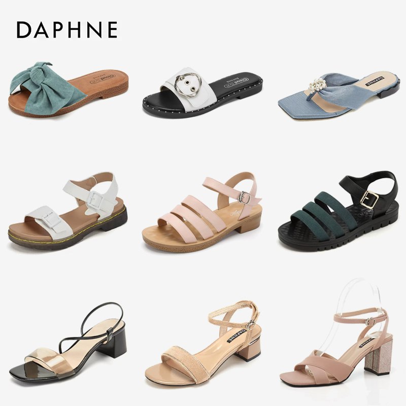 39💵  全款一个价达芙妮往年款仙女风凉鞋拖鞋)35PpdqBBCpI)/ CZ11/---全品券 d.618day.com/618