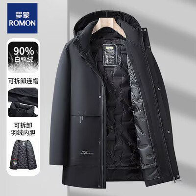 0点开始 219💵【罗蒙】三穿可拆卸内胆鸭绒羽绒服)jDj4WVRY5zP)/ CZ11