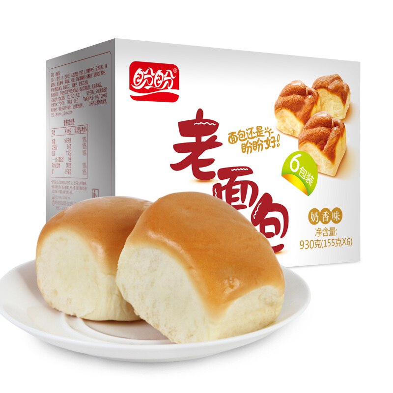 盼盼 老面包 手撕早餐饼干糕点奶香味930g