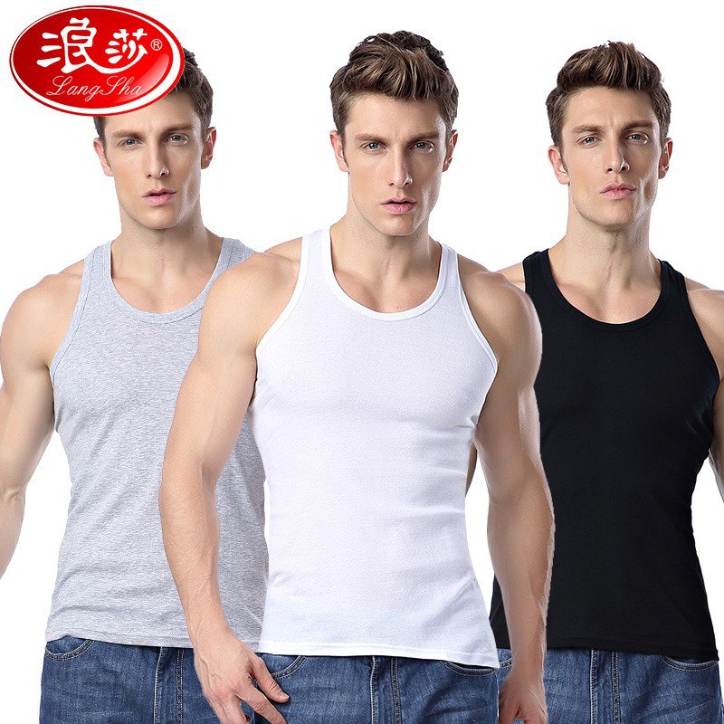 浪莎男背心2件29.9，旗舰店