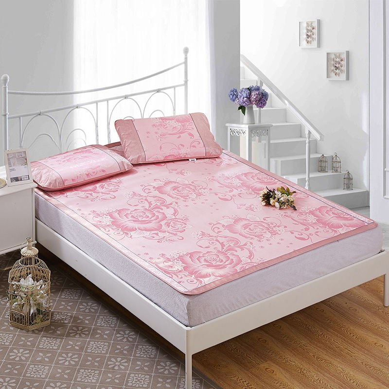 夏季冰丝席可折叠三件套