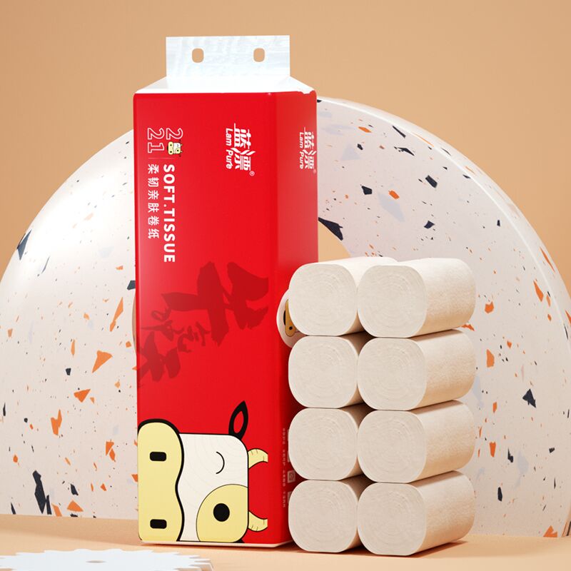 9.9元 蓝漂旗舰店牛年款竹浆家用卷纸14卷(gcvyXt2VeY5)/