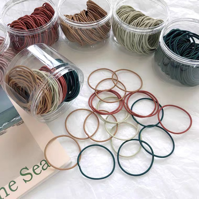 先领券/零点后下单韩版高弹力头绳5.9元100根   