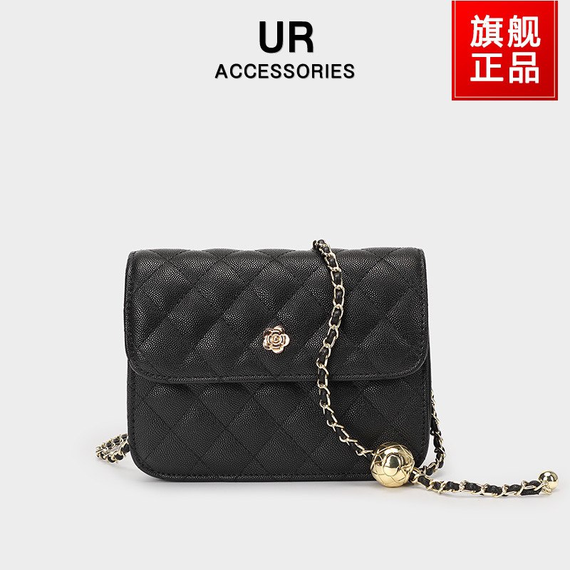 0点后下单 拍下98元UR山茶花链条挎包菱格包(kU2HXoQHEoh)/