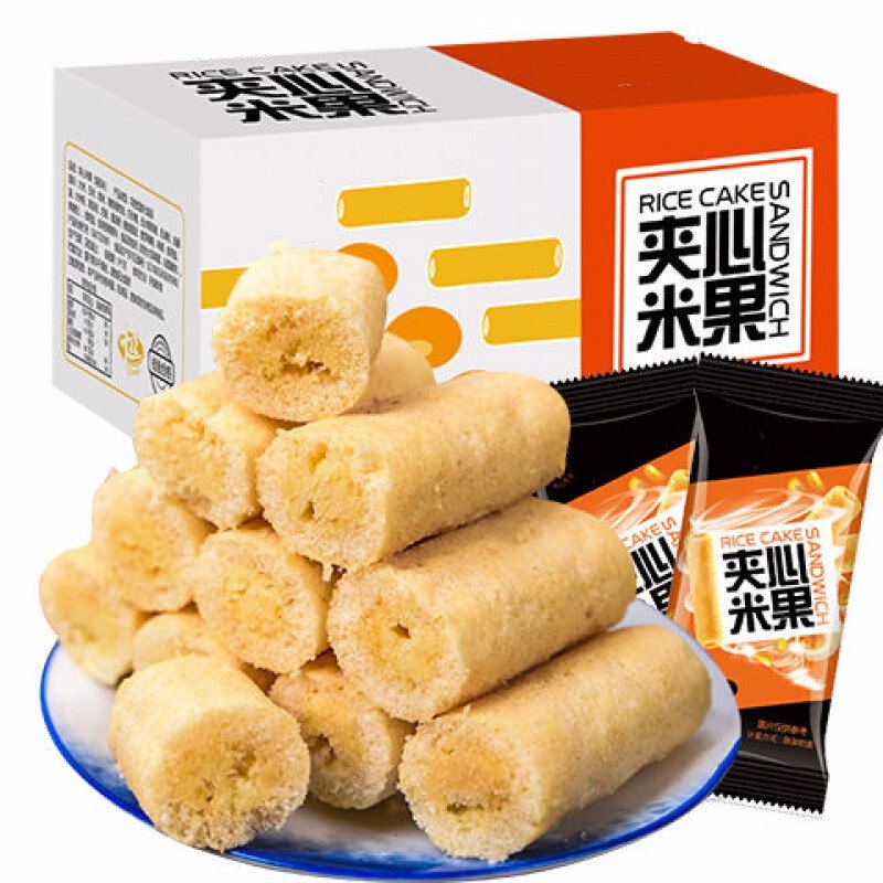 夹心米果咸蛋黄味 买15根送15根【发整箱30根】9.9