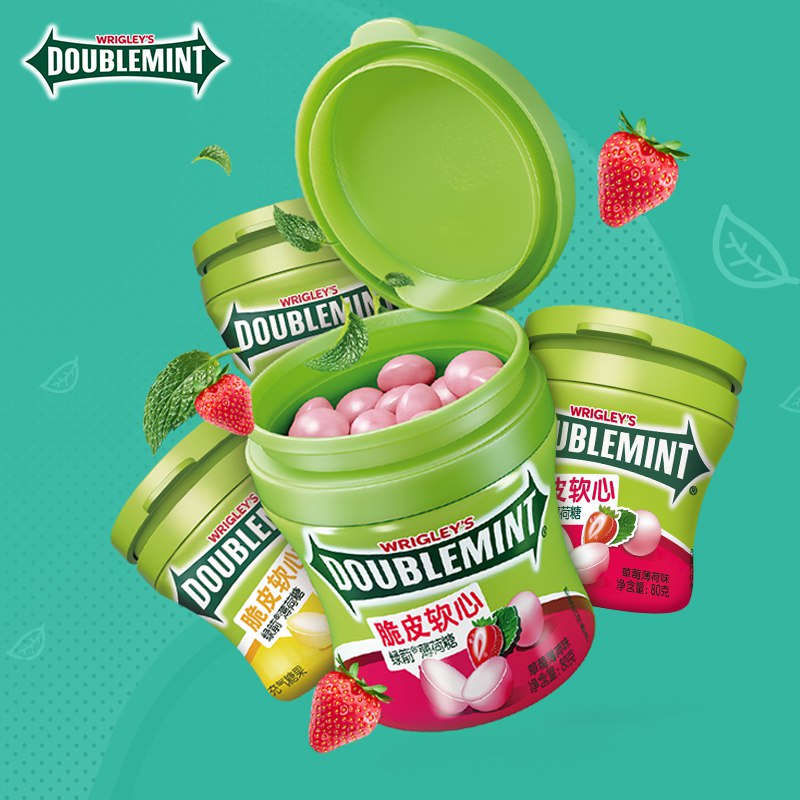 0点后下单 先领券29.9元【wrigley箭牌旗舰店】绿箭脆皮软心薄荷糖80g*4瓶￥Pzie2SXEWMS￥/ 多口味 一款可以嚼的薄荷糖清新口气 应酬约会 包中常备