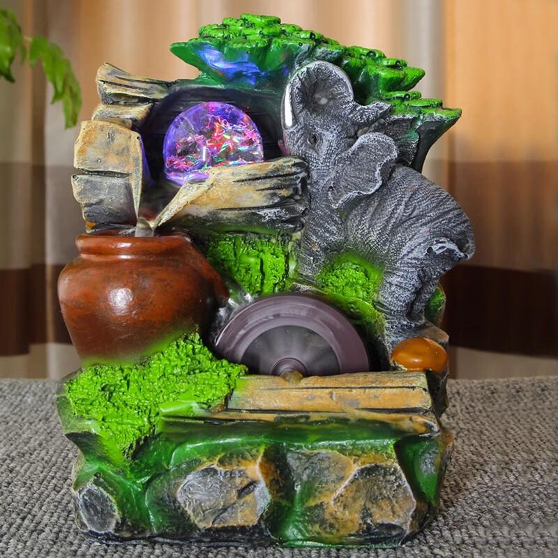 悠梵萌小型水景创意风水轮，拍2