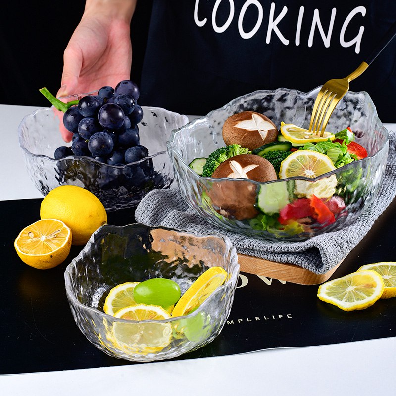 0点后下单 先领券16.9元【阿里自营 虾选旗舰店】家用锤纹玻璃沙拉碗3件套￥HlO52TfGJns￥/