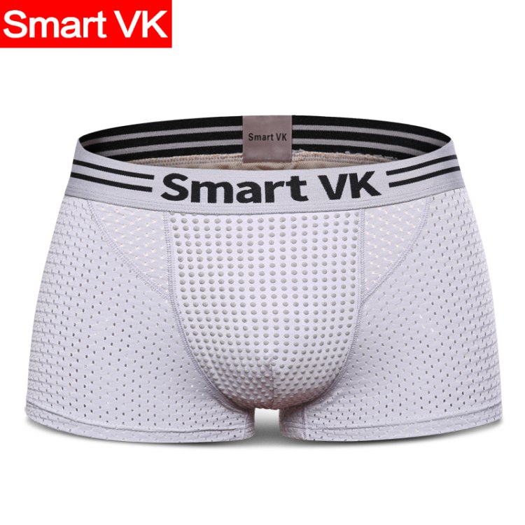 Smart VK英国卫裤第十代官方男士平角裤头VK春夏透气网孔版健康内裤 红色 L(170/95) 