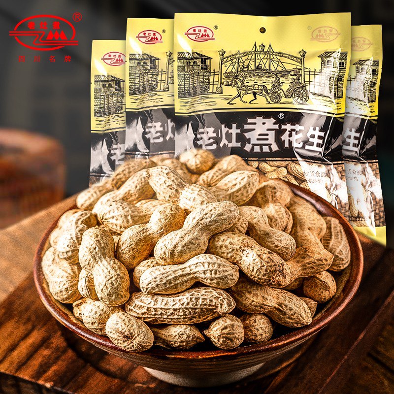 老灶煮 带壳花生五香 100g*5袋