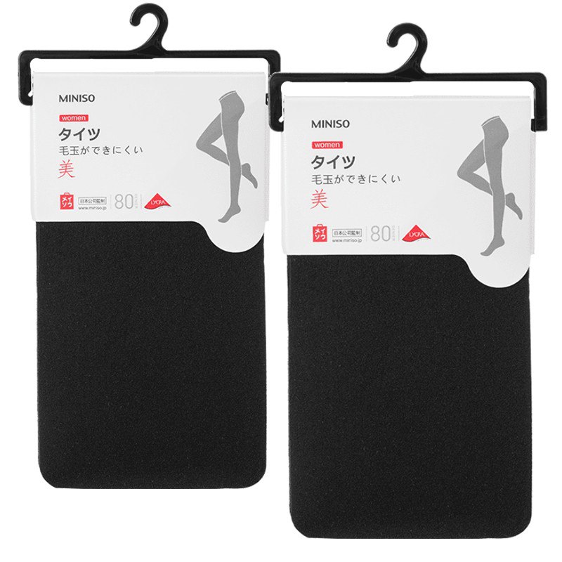 名创优品80D莱卡连裤袜2条19.9