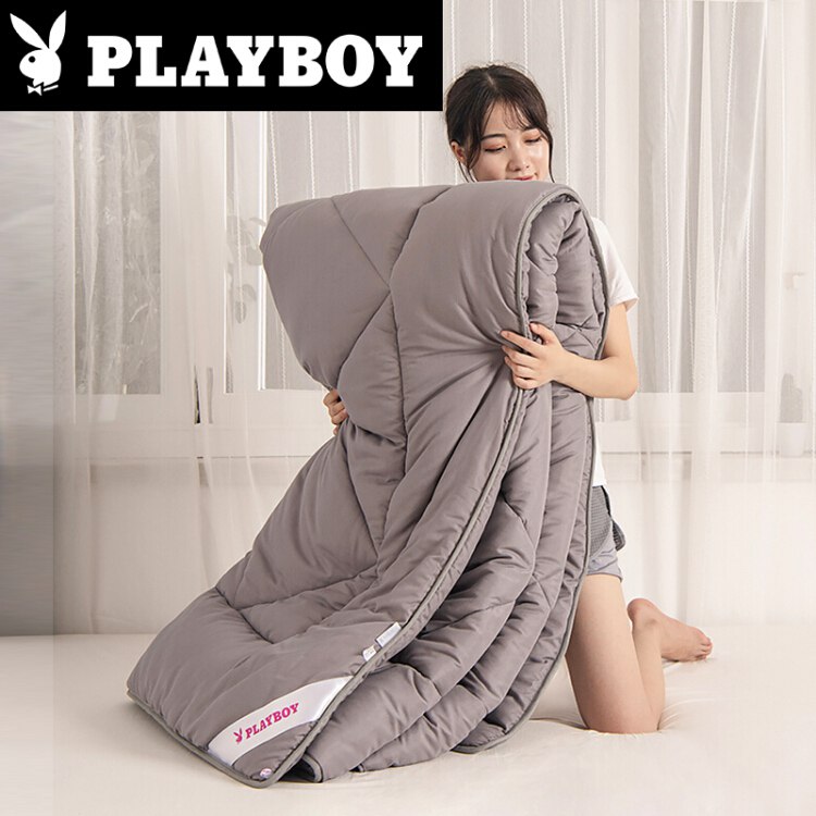 【京东】PLAYBOY 花花公子 被芯 加厚春秋保暖被子 单人秋冬被褥棉被学生四季盖被 典雅灰 150*200cm 4斤