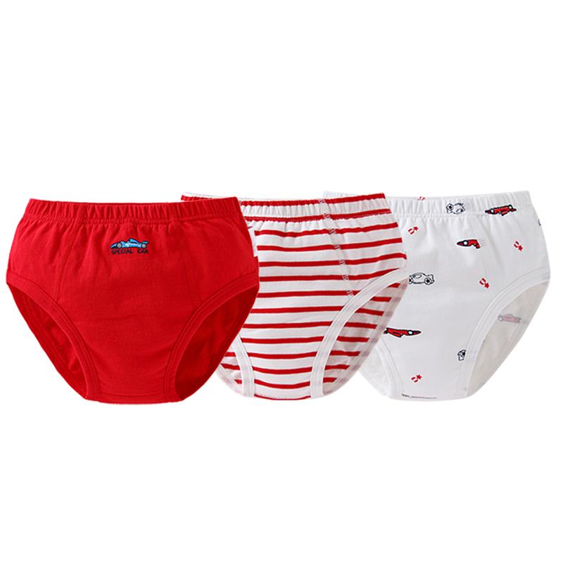 【京东】安奈儿童装 男童 三角底裤三件装学生舒适内裤套装底裤杂色