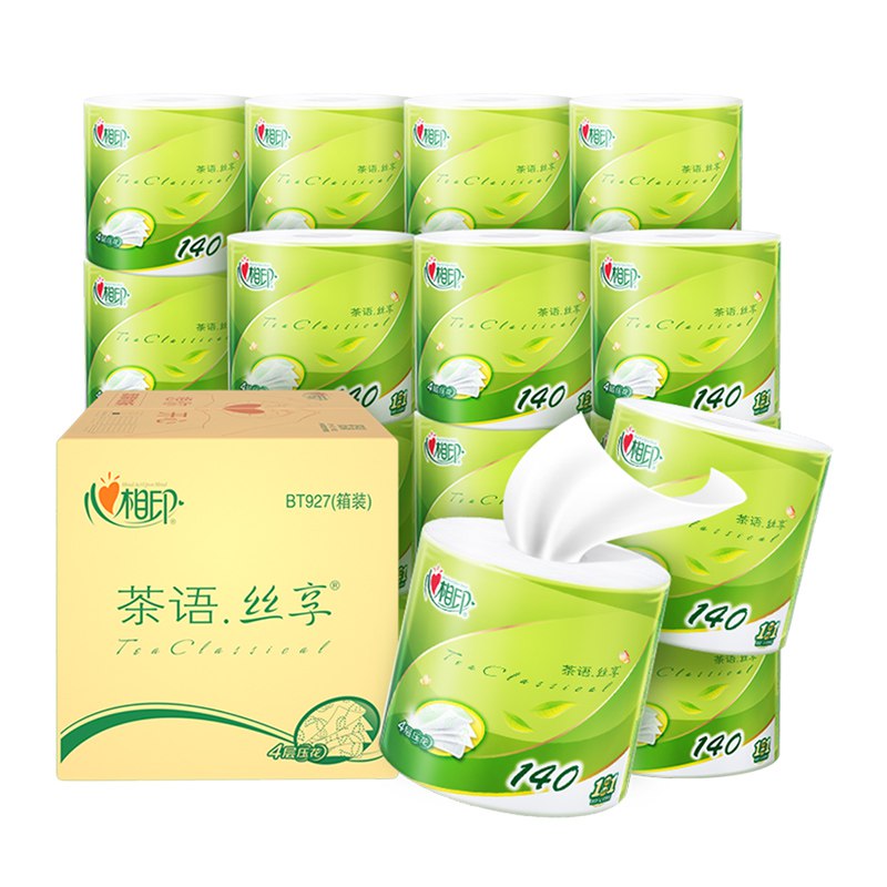 40.9元 叠加88-5  心相印4层卷纸茶语丝享140克X27卷(TM6i2mA8CQZ)/
