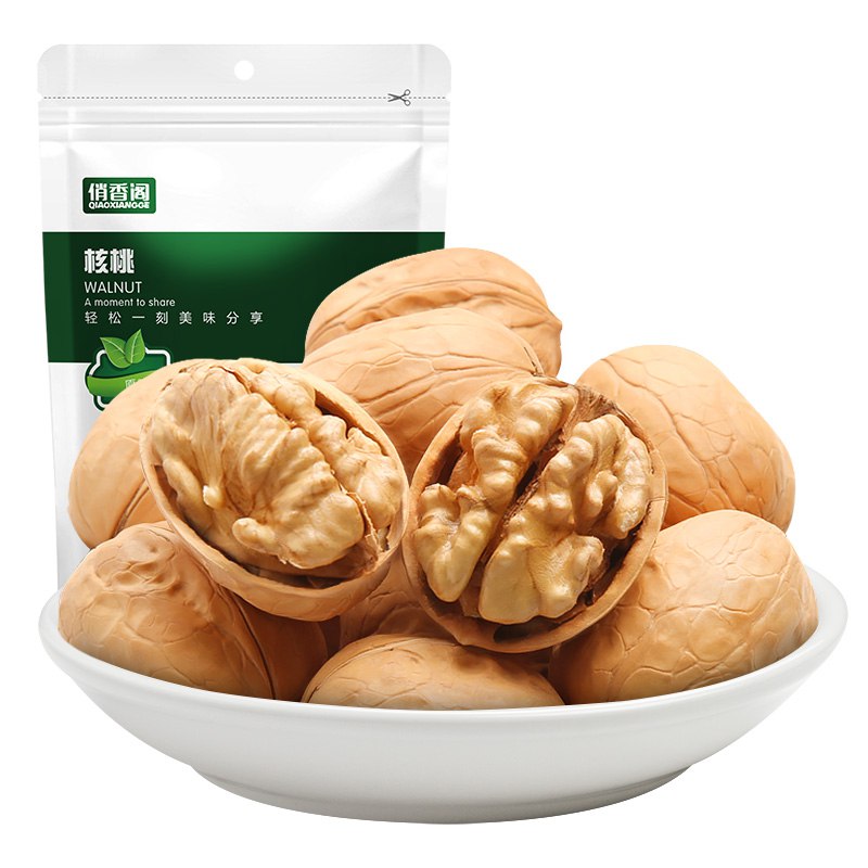 俏香阁 核桃 薄皮新疆大核桃 每日坚果炒货 休闲零食 158g/袋