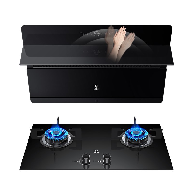 【京东自营】云米（VIOMI） wing智能烟灶套装 侧吸天然气燃气灶 智能互联 APP控制 手势操控CXW-260-VC503 + JZT-VG203+100L嵌入式消毒柜