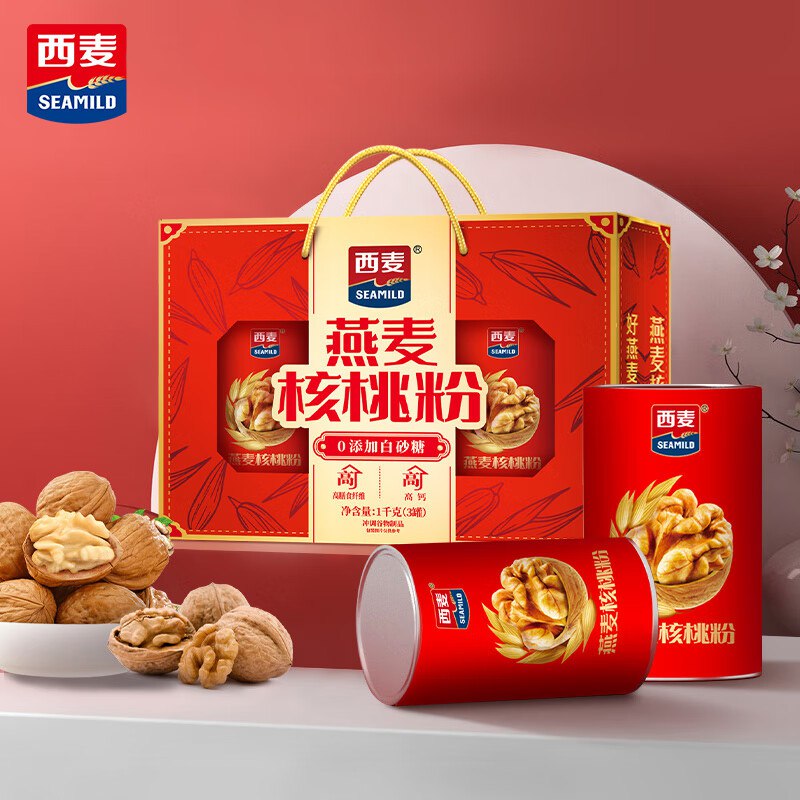 西麦 燕麦核桃粉礼盒1000g