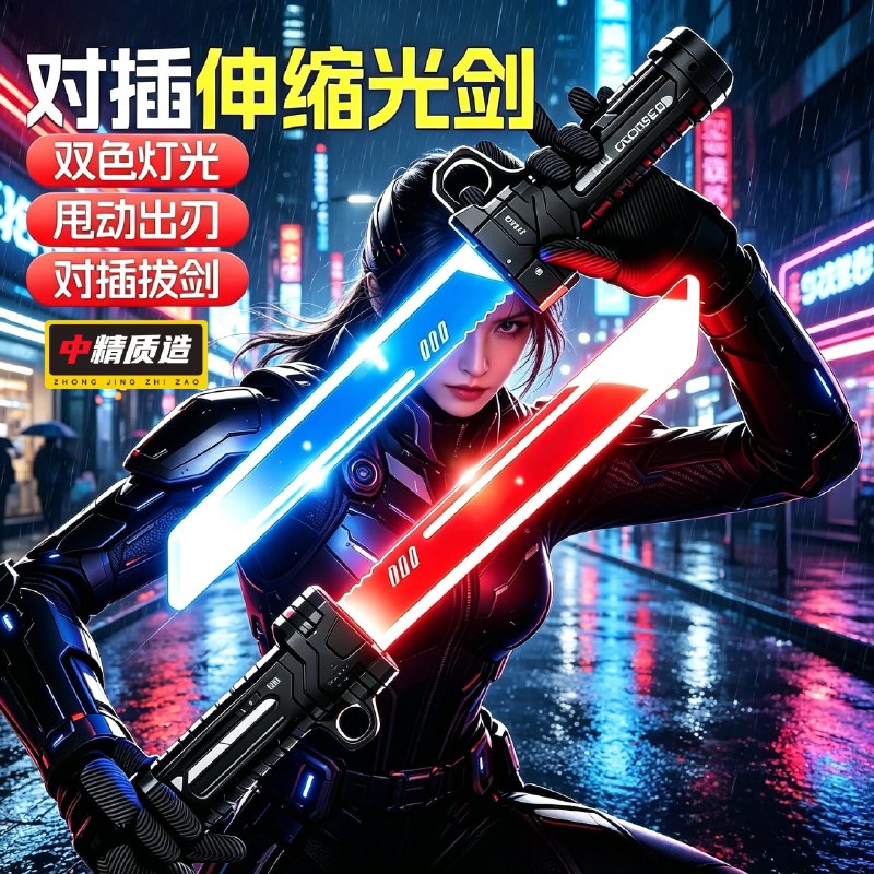 中精质造玩具合集①伸缩光剑两只装