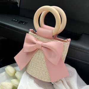 29.9￥天柏家 ins小众女包蝴蝶结高级感编织斜挎包(ysLb2oK6LpK)/