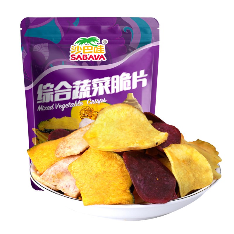 越南进口 沙巴哇（Sabava） 综合蔬菜干脆片 100g/袋（原味）即食蔬菜水果干 休闲零食小吃