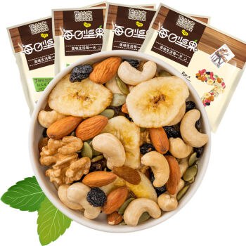 网红每日坚果零食 7种果仁搭配 共600g *30包装 39.9元