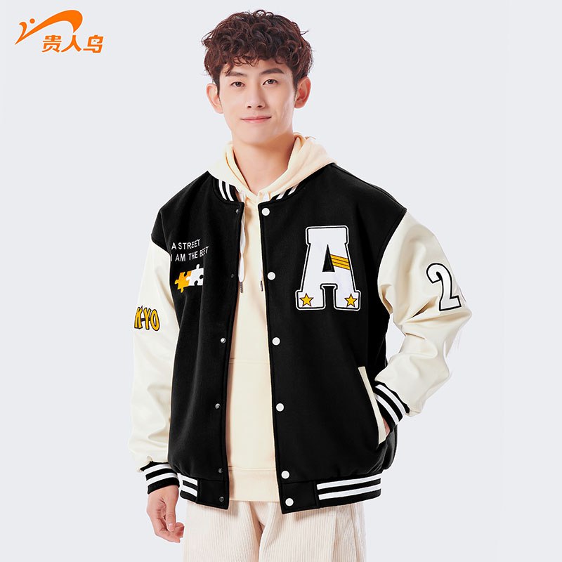 0点开始 139元贵人鸟宽松棒球服情侣外套(MtCI2v9URbF)/