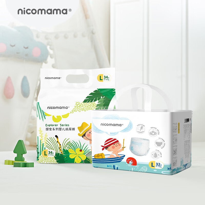 1亓 纸尿裤 M码 4片