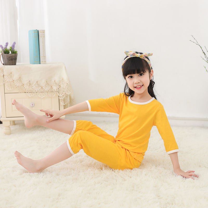 儿童七分袖套装拍2套有洞，两套仅需29.8