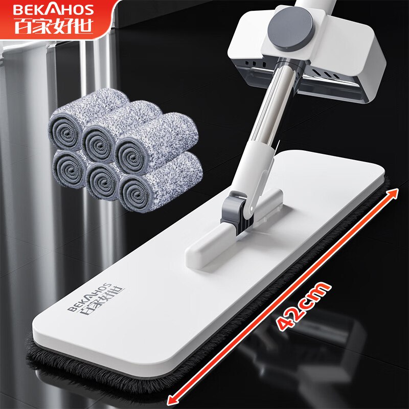 百家好世 平板拖把42cm6布家用一拖净