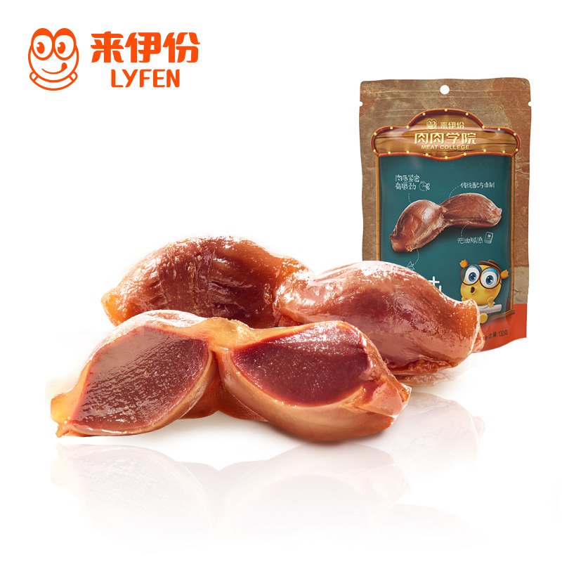 来伊份 鸭胗鸭肫 肉干肉脯 休闲零食小吃鸭肉熟食开袋即食独立小包装130g/袋