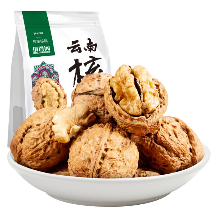 【京东】俏香阁  坚果炒货 云南特产 休闲零食  云南核桃500g/袋
