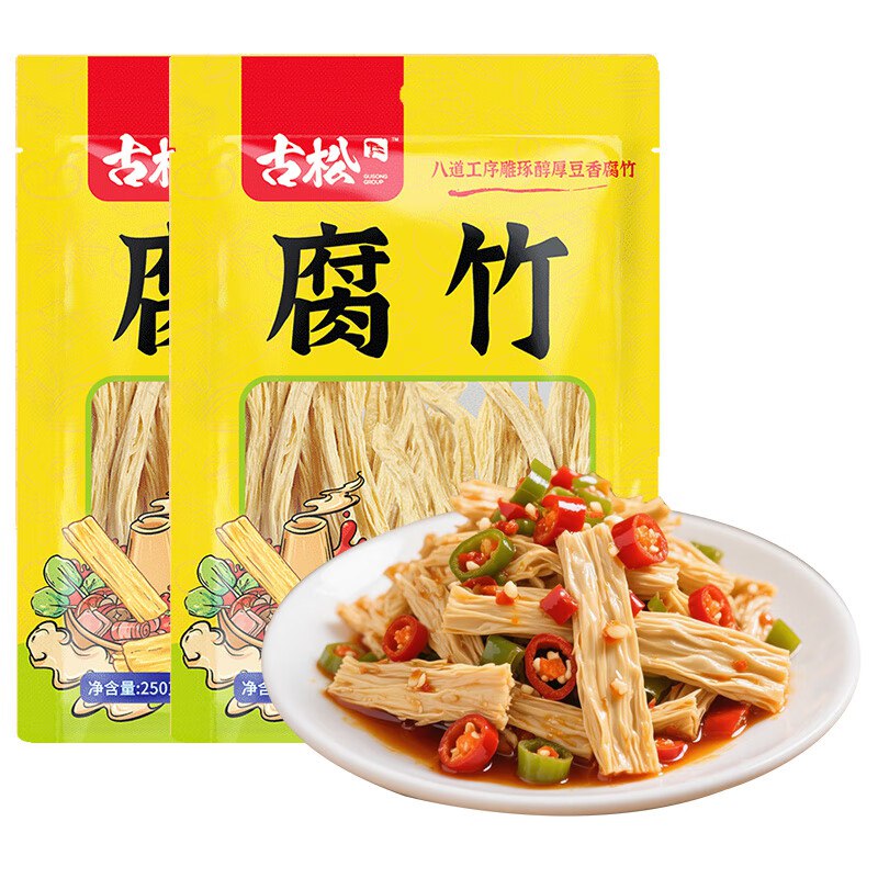 古松 手工黄豆制品腐竹 250g*2袋
