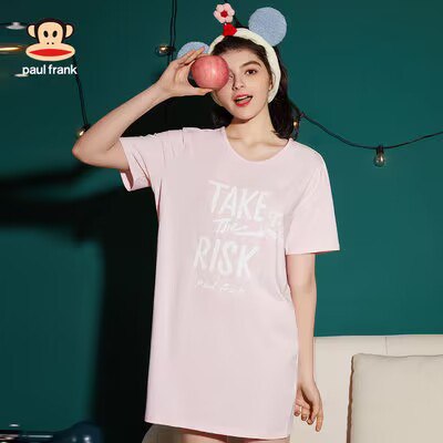 19元 【大嘴猴】纯棉睡裙短袖家居服)WrKWdllNdNY)/ CZ11//