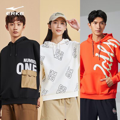 0点 49💵【鸿星尔克旗舰店】鸿星尔克秋冬情侣连帽卫衣合集)4KBAWVYOXqL)/ CZ11