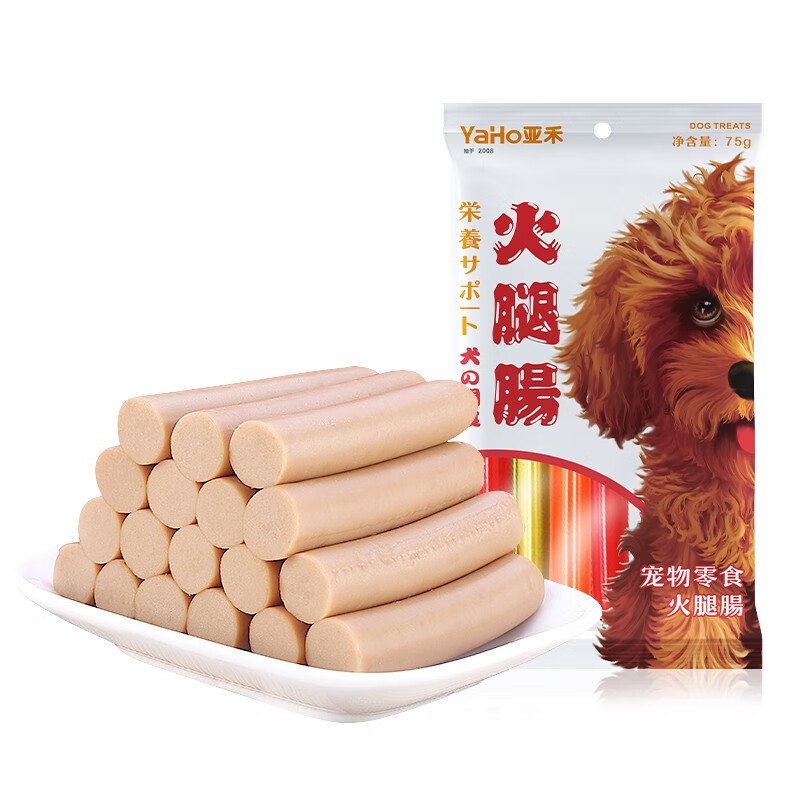 亚禾 狗零食火腿肠75g（混合味15g*5根）