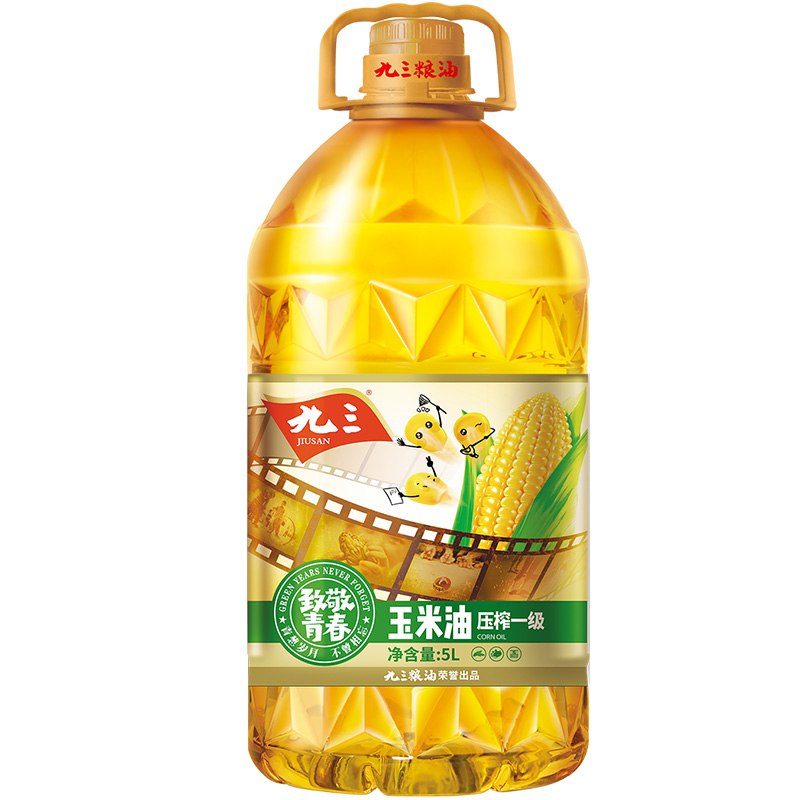 限地区！九三 食用油 非转基因 玉米油5L*3件 149.7元（合49.9元/件）