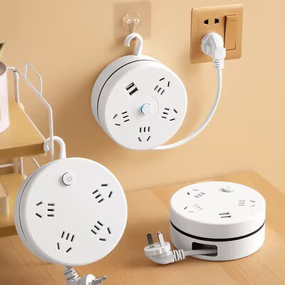 0点 19.9💵 柱牛松鑫家用带线创意圆盘收纳插座)mZcTWSQNXqD)/ CZ11//