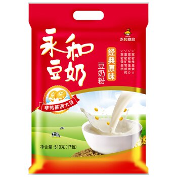 【京东自营】永和豆浆 经典原味豆奶粉 AD高钙 510g 早餐燕麦搭档（30g*17小包） 