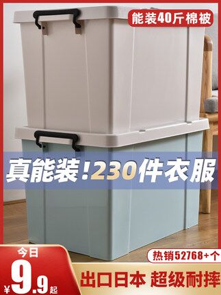 家用有盖加厚收纳塑料储物箱 券后4.9元起 (m0G11JcJqMv)