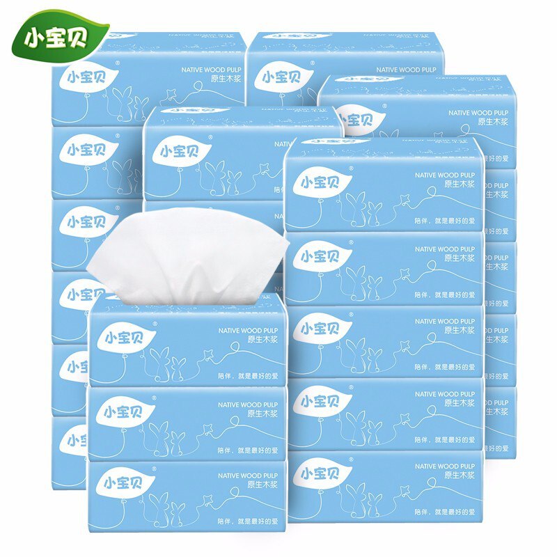 小宝贝原木抽纸整箱30包
