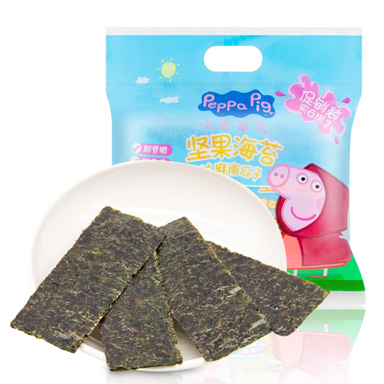 小猪佩奇Peppa Pig 坚果海苔 儿童宝宝零食（分享装）6g*7包 