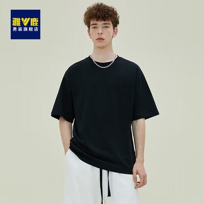 0点开始 拍2件  59元【雅鹿男装旗舰店】纯棉重磅纯色T恤*2件)jFOddPuYYrP)/ CZ11//