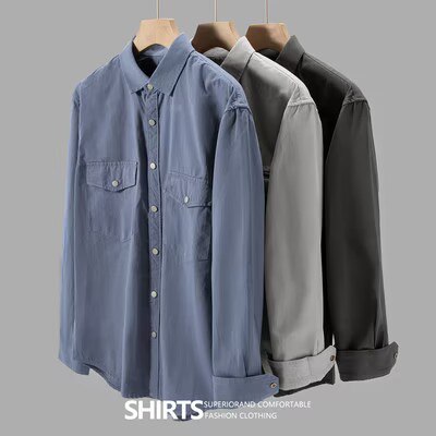 34元【无印良品工厂直营】春季新款日系男女百搭款衬衫)sNZLdPuWz8o)/ CZ11//休闲纯色 通勤穿着非常舒适抗菌优质面料 免烫易打理不缩水褪色 耐穿抗皱 超好穿