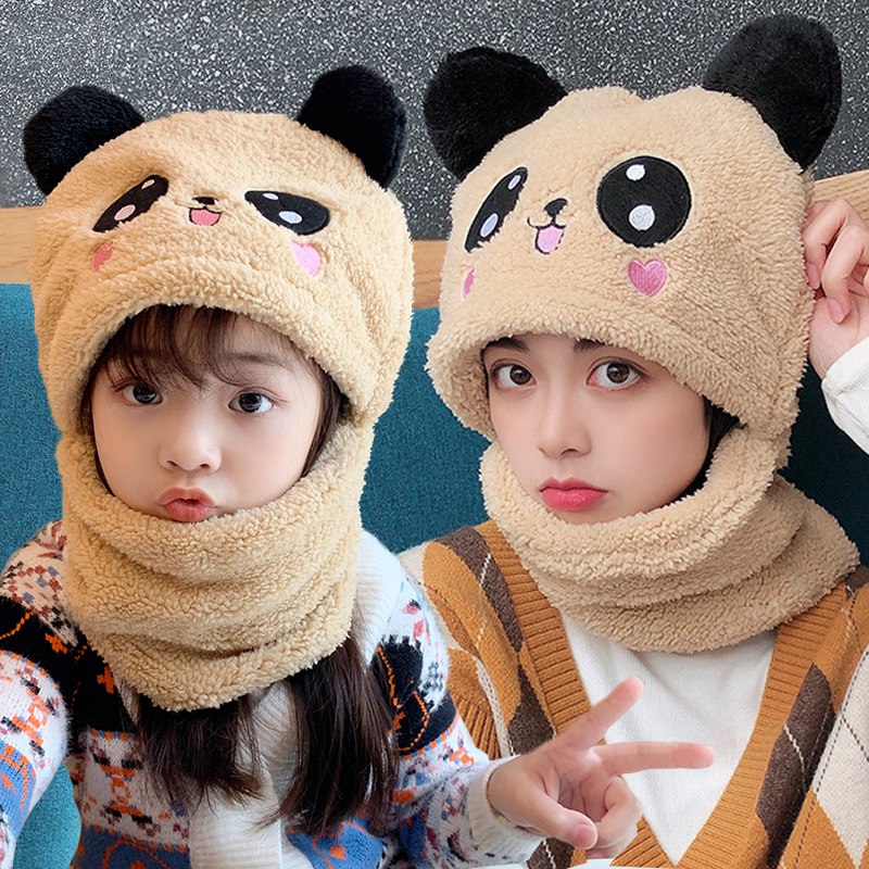 19.9元冬季儿童亲子连帽一体小熊头帽(cp8VcmCm8Tu)/