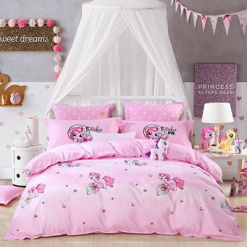 水星家纺出品 百丽丝 学生四件套 儿童卡通印花套件 1.8米床 220 240cm