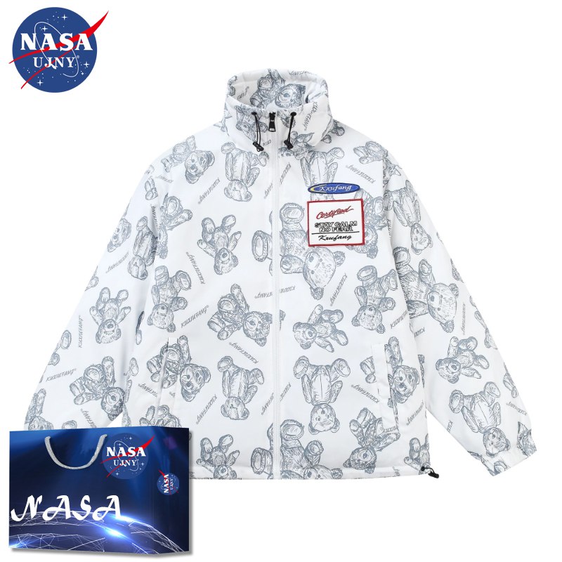 158元 NASA联名情侣羽绒服(3WZa2wiUET9) CZ0000/CZ000甄选90%优质白鸭绒手感顺滑，挺括有型！