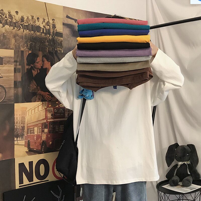 纯色百搭秋季长袖t恤  (tSTXcbtPgsT)   13.8元